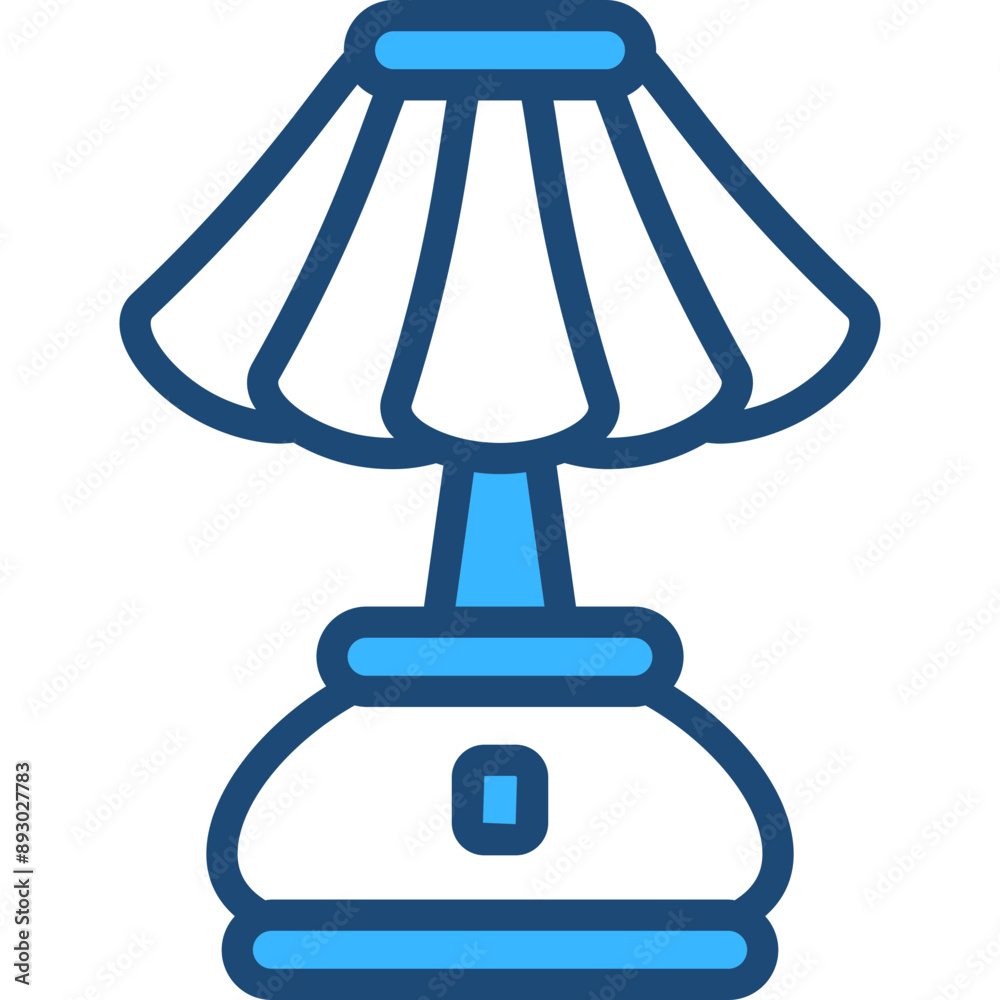 Table Lamp Blue Icon Design Vector Table Lamp Blue Icon Design Vector