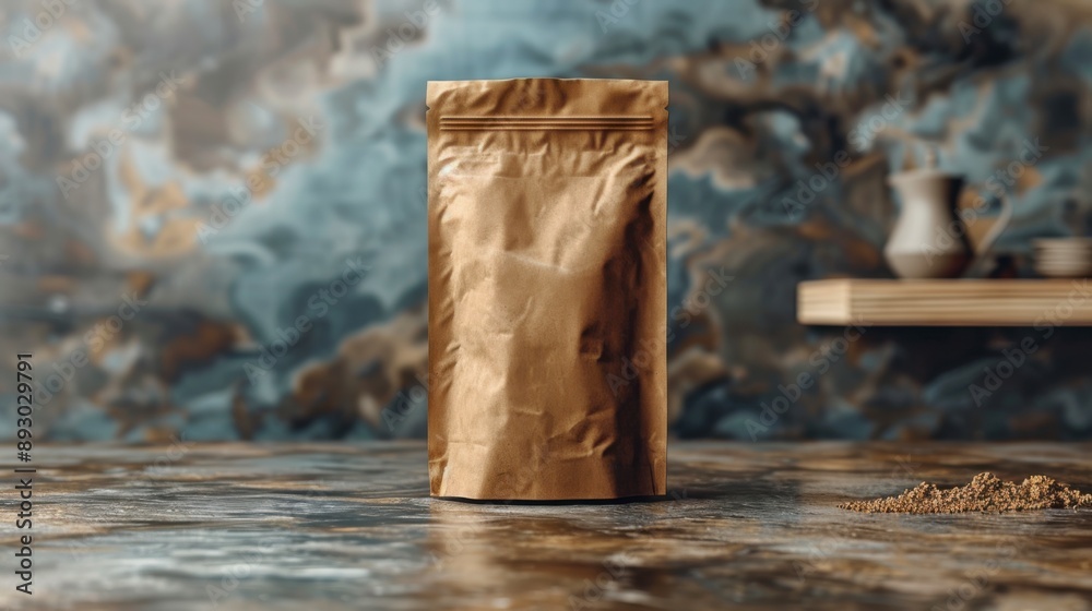 Coffee bag mockup table Coffee bag mockup table