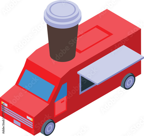 Coffee food truck offering street food and hot drinks