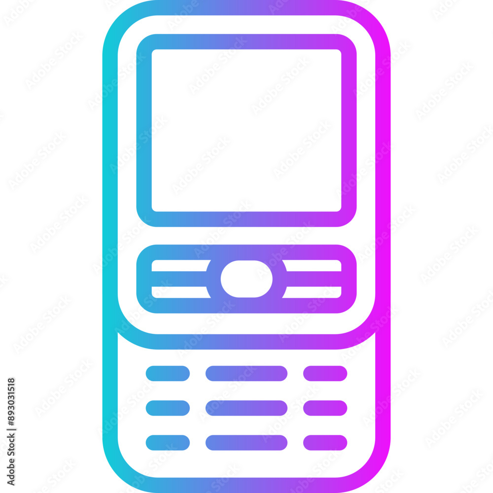 Mobile Phone Gradient Icon Design Vector Mobile Phone Gradient Icon Design Vector