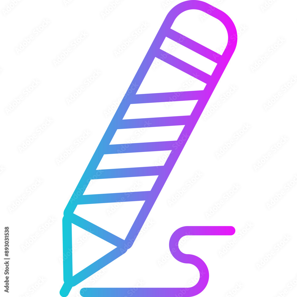 Pencil Gradient Icon Design Vector Pencil Gradient Icon Design Vector
