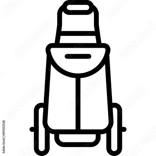 Trolley Bag Line Icon Design Vector