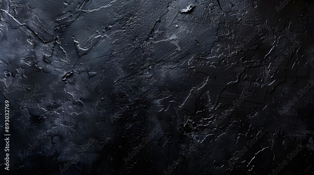 Fototapeta premium Black rough texture concrete wall background