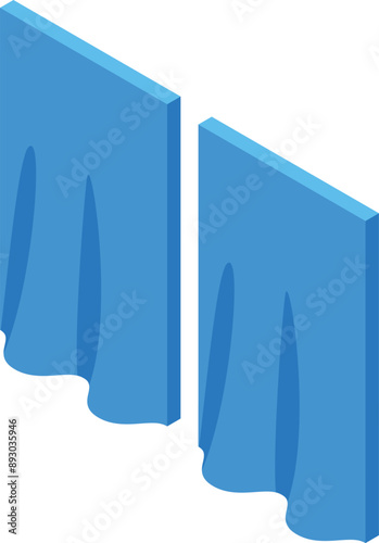 Blue soundproof wall panel absorbing sound waves, creating a quieter environment