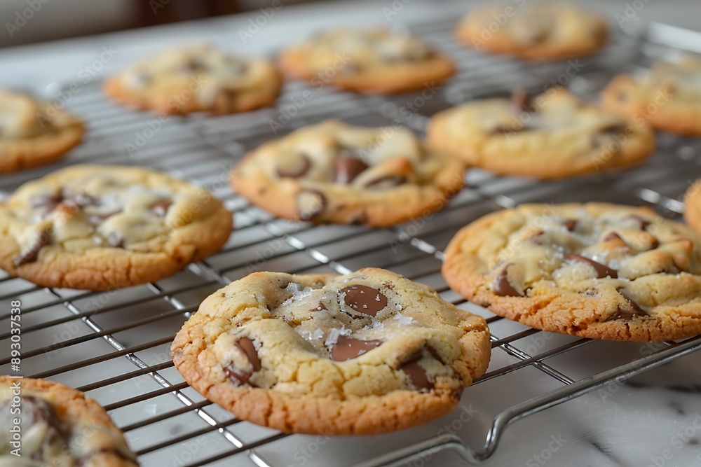 cookies on the cooling rack cookies on the cooling rack