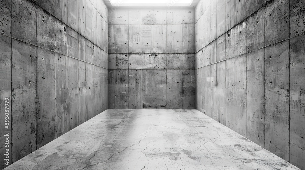 Obraz premium A concrete room with walls and floor. Concrete wall and floor abstract background