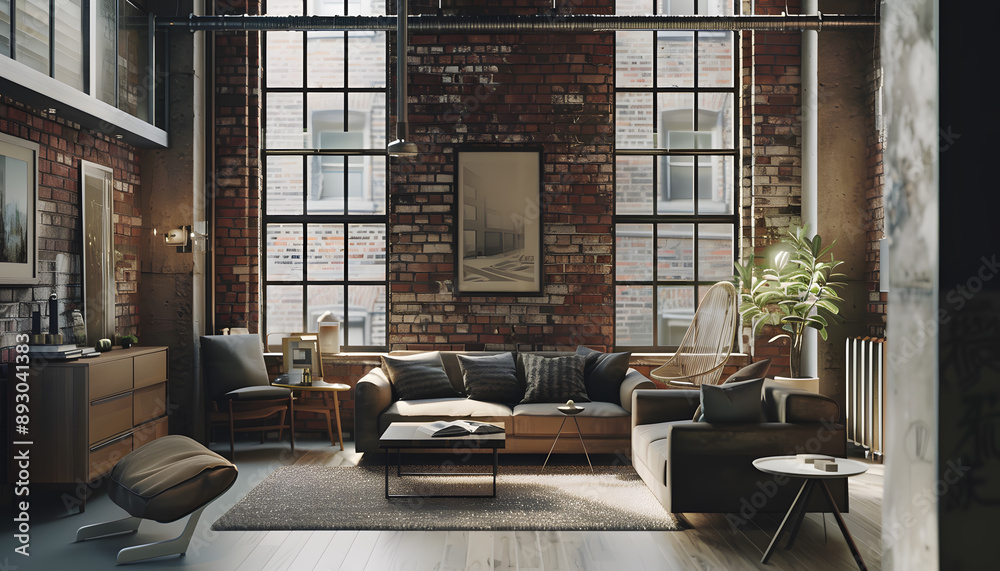 Living room interior design in minimalist style Living room interior design in minimalist style