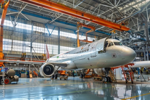 Airbus A320 in an Aircraft Hangar