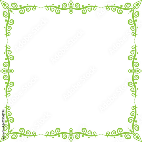 The leaf Boarder frame for decor or  natural concept.