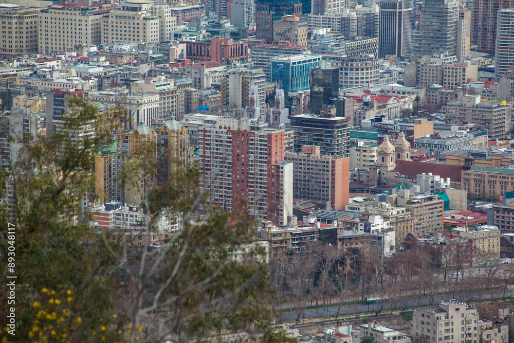 City of Santiago de Chile from Cerro San Cristobal