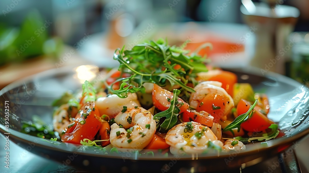 The culinary delights of the Mediterranean with this exquisite salad captured in the ambiance of a sophisticated restaurant Bathed in the gentle glow of low light photography captured : Generative AI The culinary delights of the Mediterranean with this exquisite salad captured in the ambiance of a sophisticated restaurant Bathed in the gentle glow of low light photography captured : Generative AI