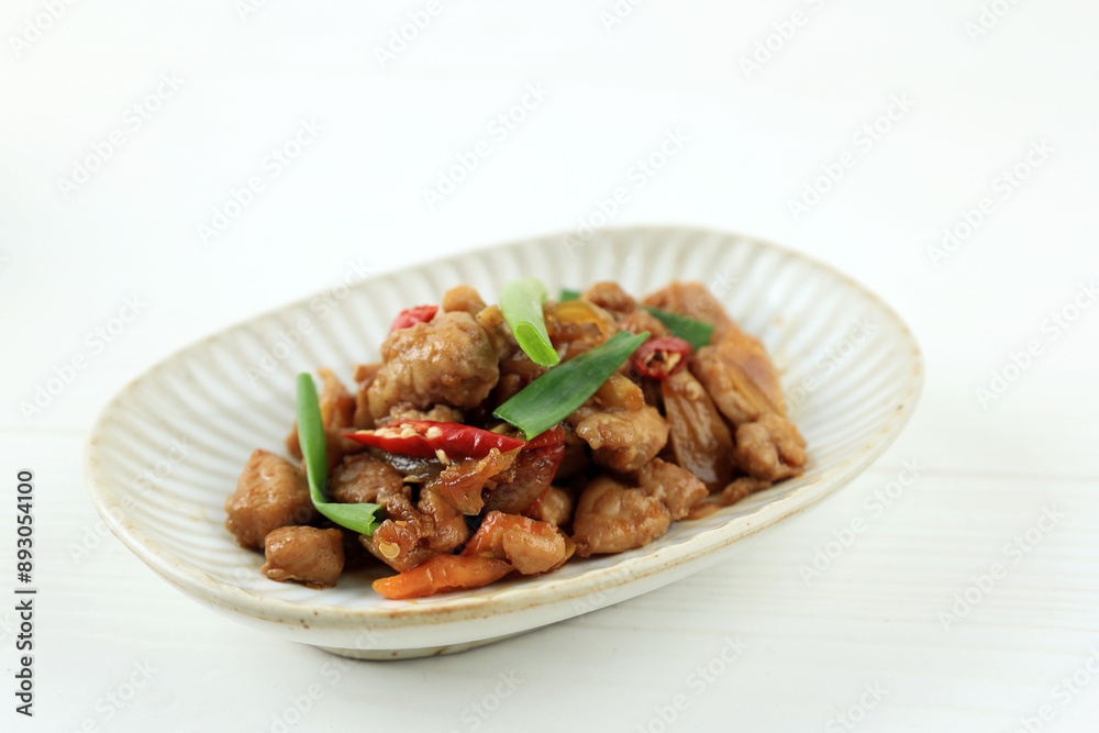 Stir Fried Chicken with Chili Paste or Tumis Ayam Pedas Stir Fried Chicken with Chili Paste or Tumis Ayam Pedas