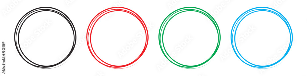 Set of hand drawn doodle ellipses. Scribble bubbles to circle and highlight text. Collection of different brush drawn black circles. Marker round elements isolated on white background. Set of hand drawn doodle ellipses. Scribble bubbles to circle and highlight text. Collection of different brush drawn black circles. Marker round elements isolated on white background.