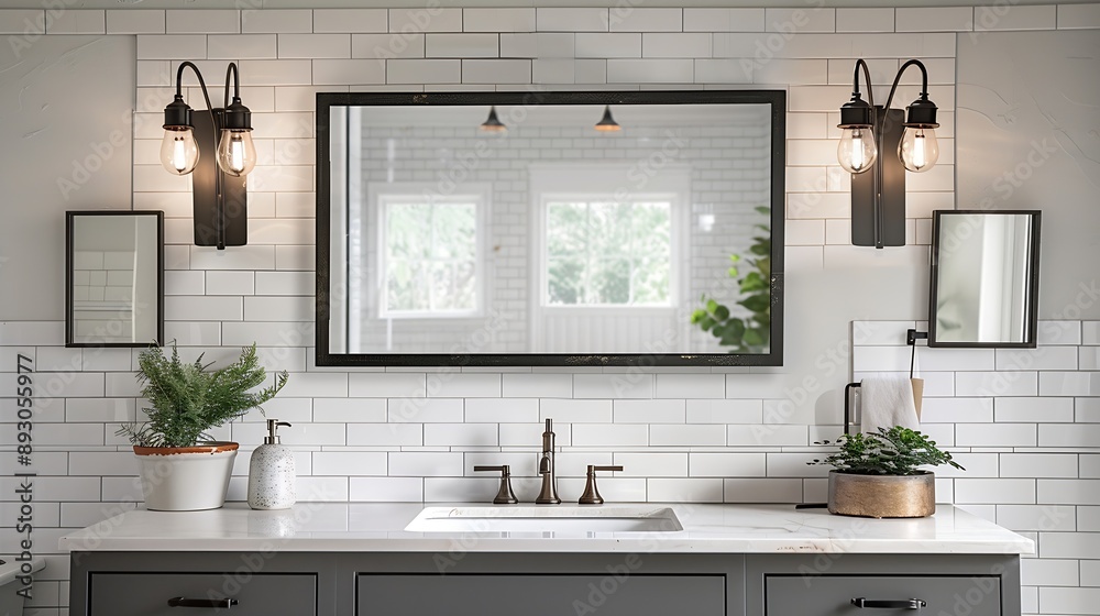 Transform your bathroom with industrial chic mirror frames from Home ...
