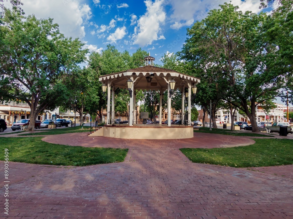 Old Town Plaza in the Old Town, Albuquerque, New Mexico, United States Of America. Old Town Plaza in the Old Town, Albuquerque, New Mexico, United States Of America.