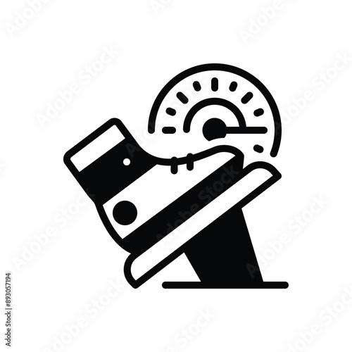 Black solid icon for accelerate