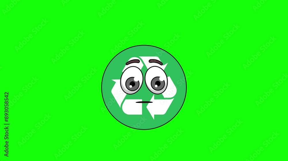 recycle character with a raised eyebrow, skeptic's face recycle character with a raised eyebrow, skeptic's face