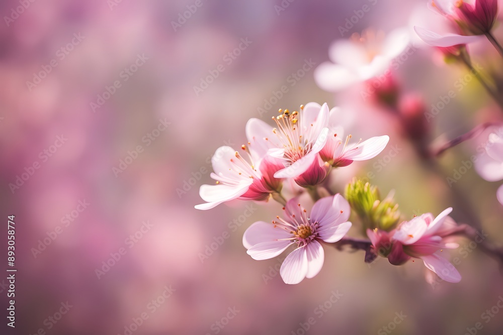 Beeblossom flower bokeh background, AI Generated Beeblossom flower bokeh background, AI Generated