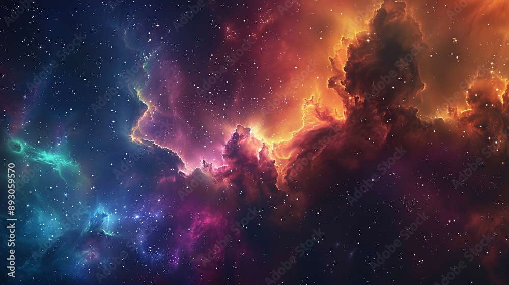 Fototapeta premium galactic backgrounds, starry skies, nebula, planetary landscapes.