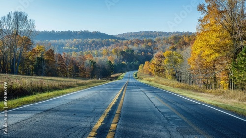 Highway with scenic byway, designated route, natural beauty