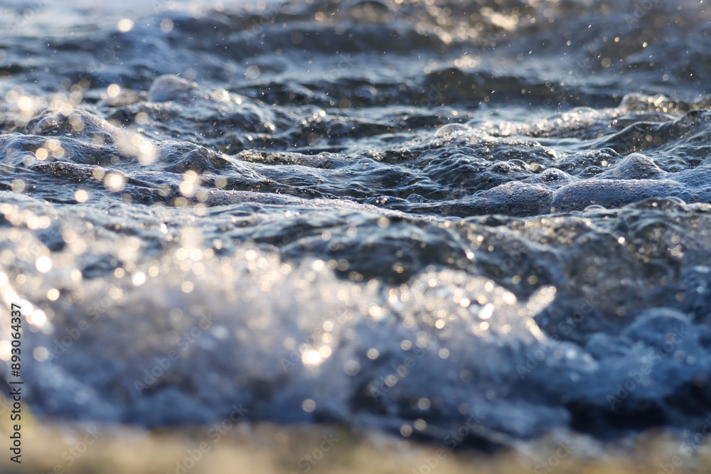 Blue water. Selective focus. Ocean water. Sea water. Blue water. Selective focus. Ocean water. Sea water.