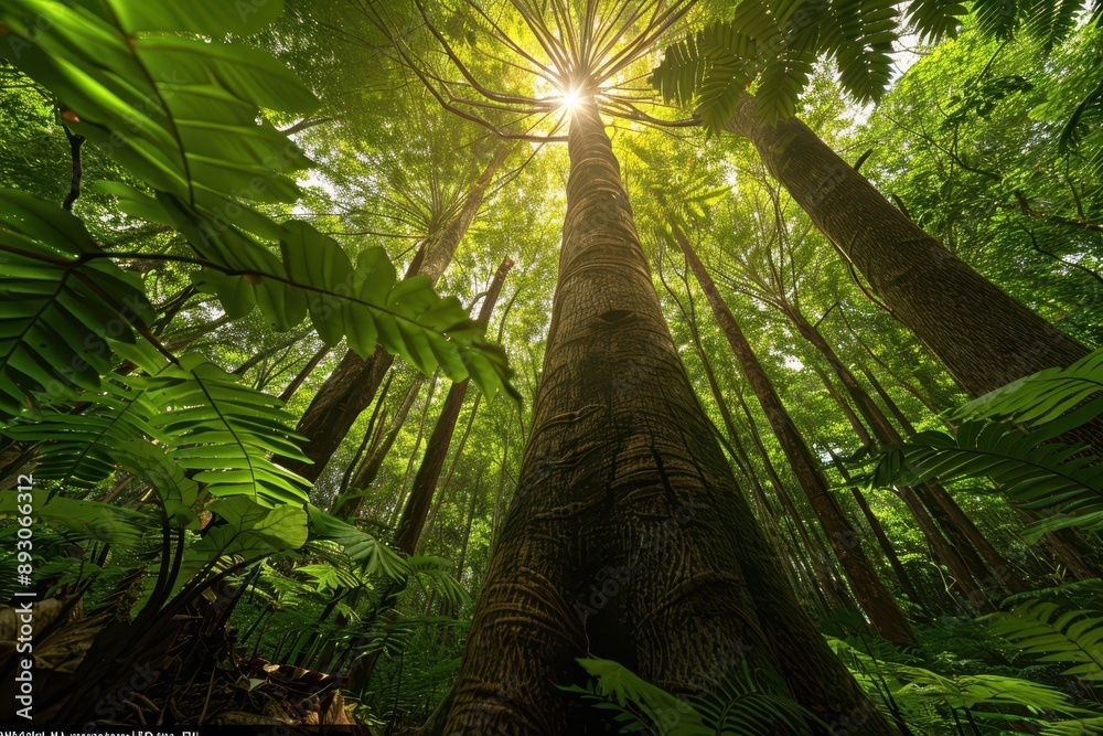 © frank29052515 - Lush Kratom Forest Canopy in Southeast Asia - Tropical Jungle Landscape with Tall Leafy Trees and Foliage