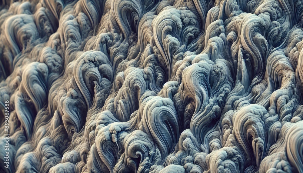 Abstract Swirling Texture, Grey and Blue, 3D Render Abstract Swirling Texture, Grey and Blue, 3D Render