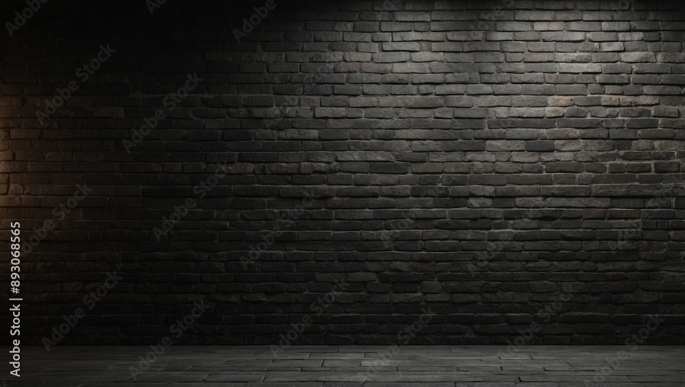 Abstract black brick wall texture with dark background for graphic design and creative projects. Abstract black brick wall texture with dark background for graphic design and creative projects.