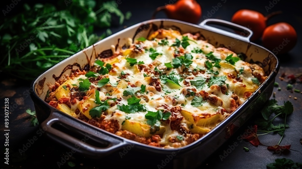 Close-Up of a Delicious Baked Pasta Dish Close-Up of a Delicious Baked Pasta Dish