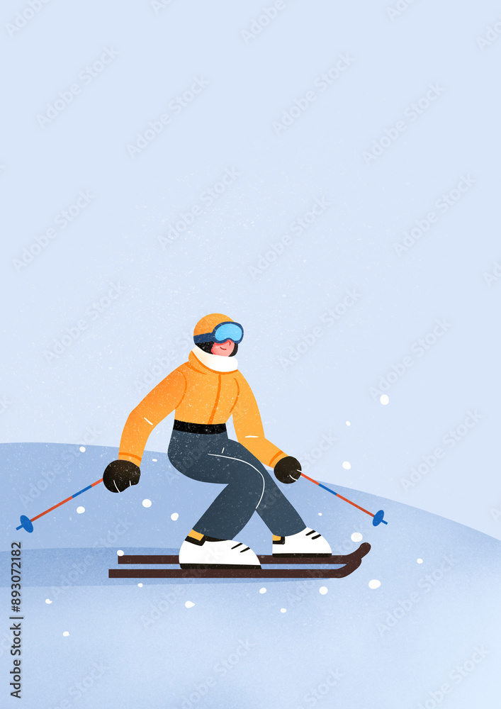 Obraz premium skier on a snowboard