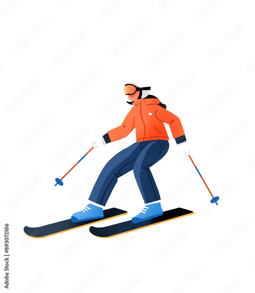 Obraz premium skier on a snowboard