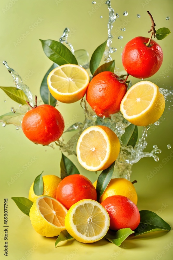 fruits and water