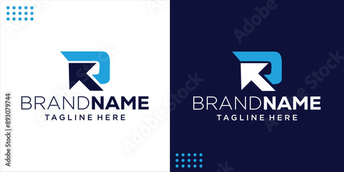 Creative R Logo With Up Arrow, Design Inspiration, Illustration, Vector