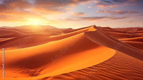 Majestic Sand Dunes of Sahara Desert