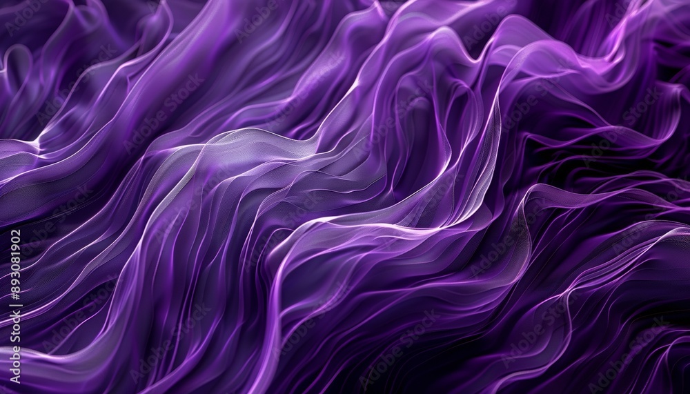 Obraz premium Abstract Purple Lines Forming Dynamic Textured Pattern with Depth, Background with Copy Space