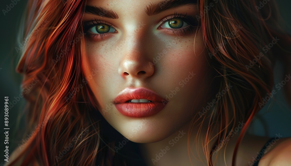 Woman with Modern Hairstyle Showcasing Contemporary Beauty Standards Woman with Modern Hairstyle Showcasing Contemporary Beauty Standards