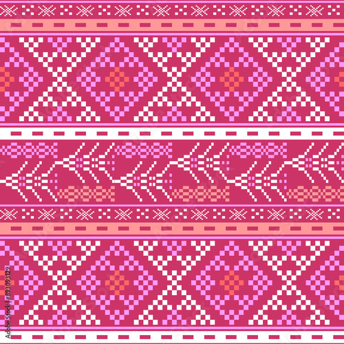 seamless geometrical pink and purple color scheme weaving pattern