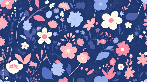 Wallpaper Mural ボタニカルな優しい雰囲気の背景 Torontodigital.ca