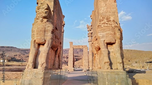 Persepolis, capital shiraz, fars province - iran - april 16 2023,staircase to The Gate of All Nations, ancient Persian capital Persepolis.of the Achaemenid Empire
