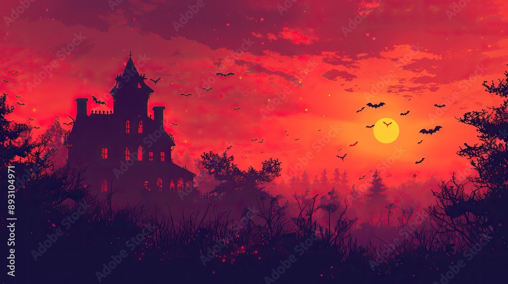 Halloween wallpaper with gradient background Halloween wallpaper with gradient background