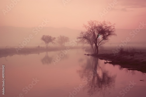 Soft Echoes Minimalist Landscape Reflections in Hazy Light.jpeg