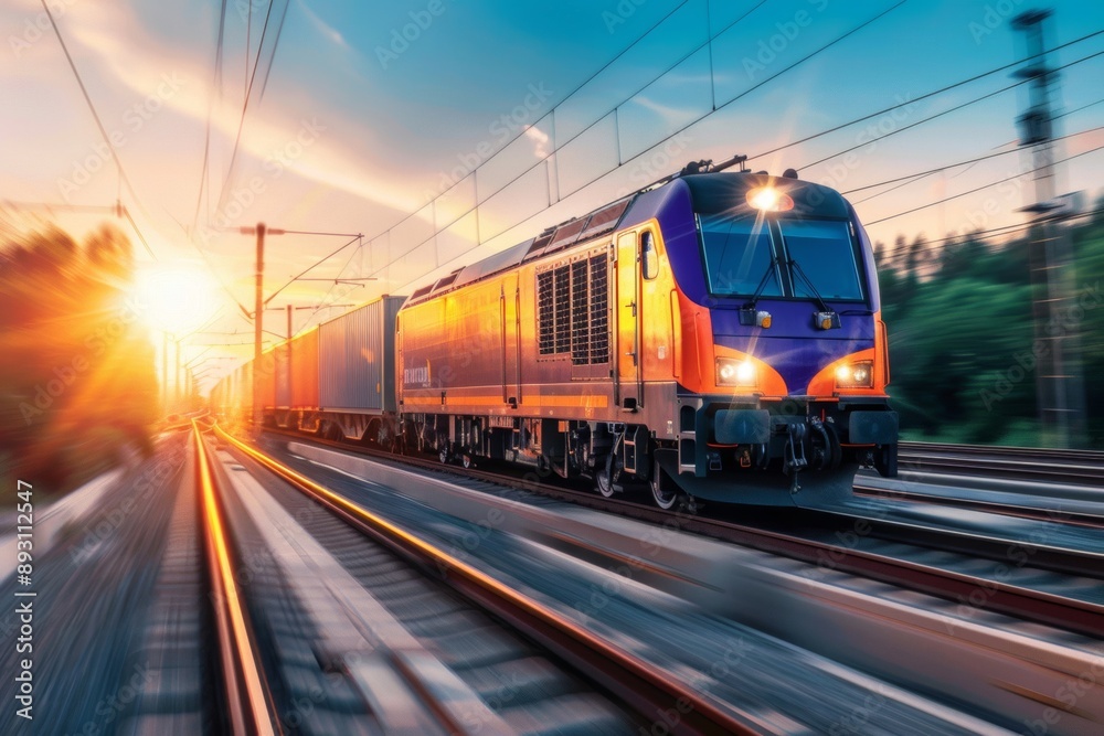 A train manages traffic within supply chains, efficiently transporting goods and raw materials across various locations. A train manages traffic within supply chains, efficiently transporting goods and raw materials across various locations.