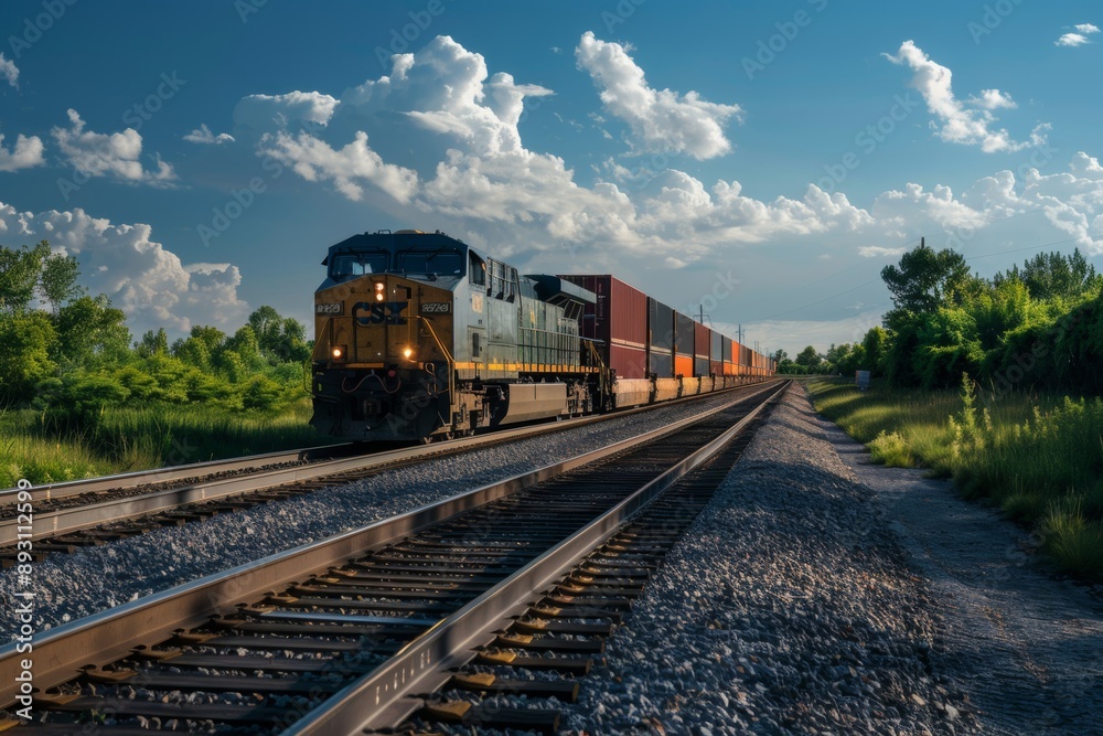 A train manages traffic within supply chains, efficiently transporting goods and raw materials across various locations. A train manages traffic within supply chains, efficiently transporting goods and raw materials across various locations.