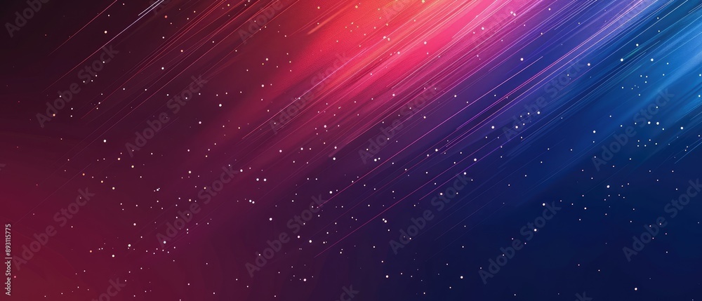 Obraz premium Abstract Starry Night with Diagonal Lines and Glowing Dots