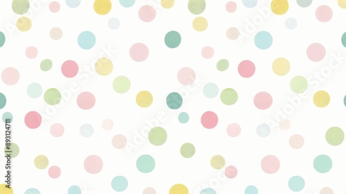 Pastel Polka Dot Seamless Pattern.