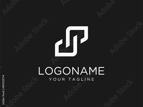 Letter JP logo design monogram vector template