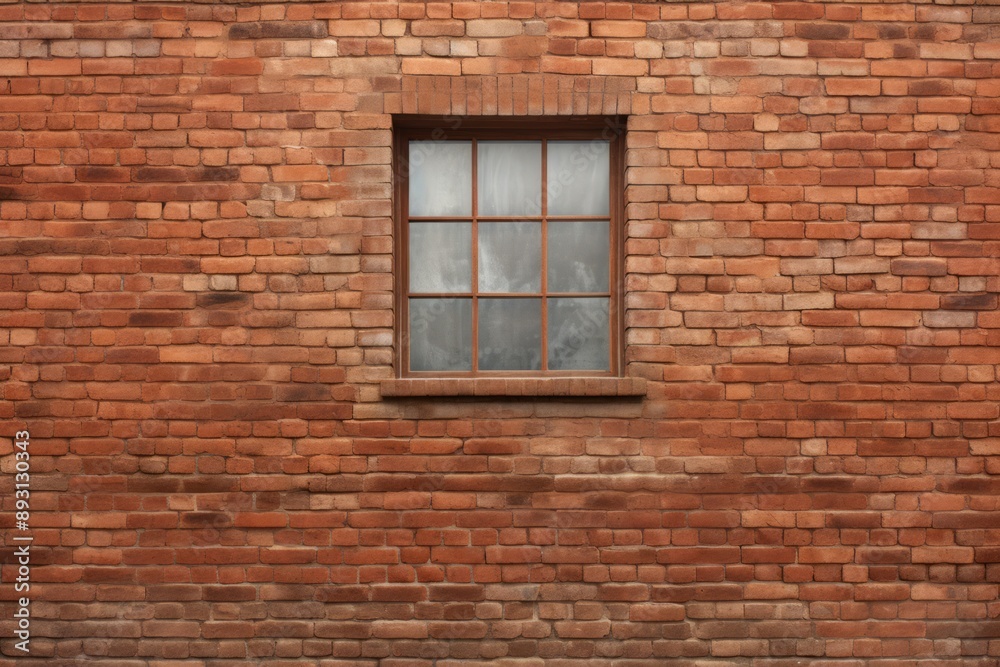 Panoramic Repetition Large-Scale Canvas of a Red Brick Wall with Small White Window.jpeg Panoramic Repetition Large-Scale Canvas of a Red Brick Wall with Small White Window.jpeg