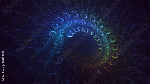 3D manual rendering abstract fantasy light fractal background. Its not AI Generatd illustration.