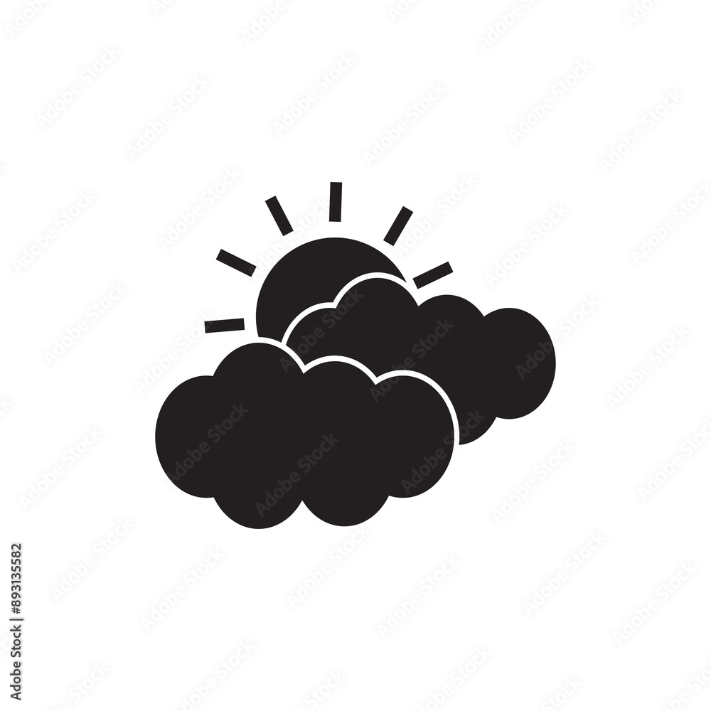 cloud and sun logo icon