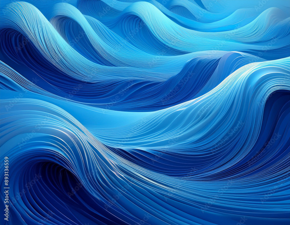 Tranquil Waves with a Calming Blue Tone Tranquil Waves with a Calming Blue Tone